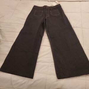 Women's Black Wide-Leg Jeans